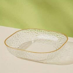 8 ks plastových tácok so zlatým lemovaním VQ261029-F