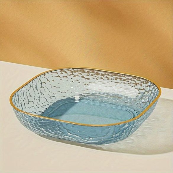 8 ks plastových tácok so zlatým lemovaním VQ261029-K