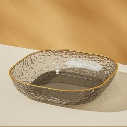 8 ks plastových tácok so zlatým lemovaním VQ261029-Sz