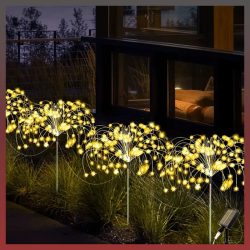 4 x 240 LED solárne svetielka, teplá biela VT308738