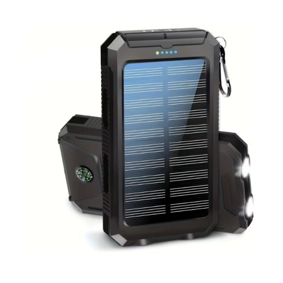 HXEternal 20000mAh powerbanka so solárnym panelom, čierna VT9493185-F