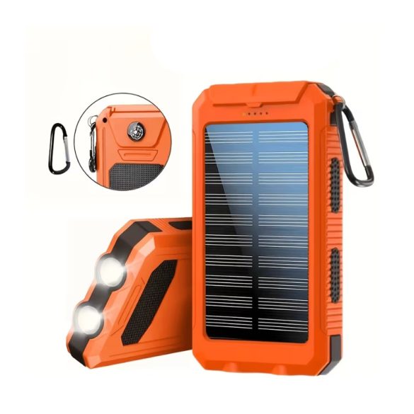 HXEternal 20000mAh powerbanka so solárnym panelom, oranžová VT9493185-N
