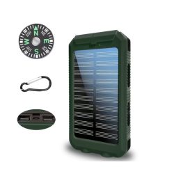   HXEternal 20000mAh powerbanka so solárnym panelom, tmavozelená VT9493185-SZ