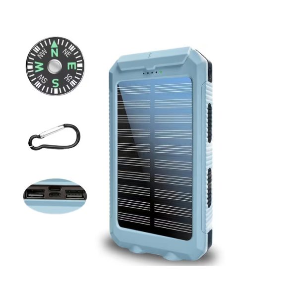 HXEternal 20000mAh powerbanka so solárnym panelom, svetlo modrá VT9493185-VK