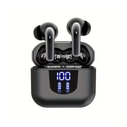   Bezdrôtové slúchadlá Bluetooth 5.4 s digitálnym indikátorom nabitia Čierne VV3802514-B