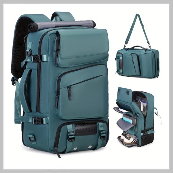 ENOSHI 3 v 1 multifunkčný batoh s priehradkou na obuv a notebook – modrozelený WA1802516-3