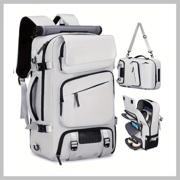 ENOSHI 3-v-1 multifunkčná taška s priehradkou na topánky a laptop Biela WA1802516