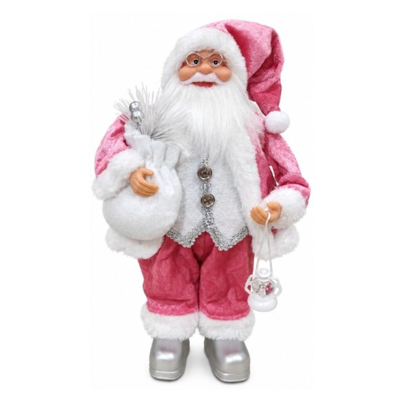 Dekoračná figúrka Mikuláša, ružovo-biela, 30 cm WC8221266-2