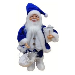   Dekoračná figúrka Santa Clausa, modro-biela, 30 cm WC8221266