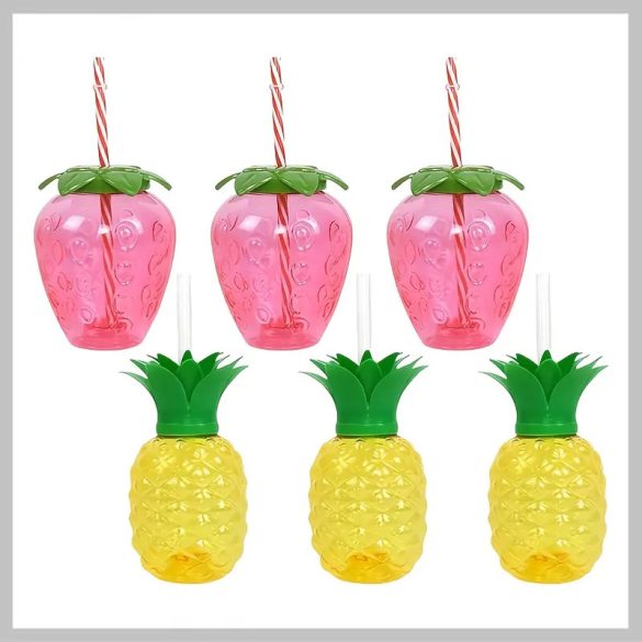 Sada pohárov Pineapple-Strawberry Hawaiian Party – 6 kusov – WF1356143
