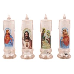   Sada 4 kusov LED bezplameňových modlitebných sviečok WF2070722