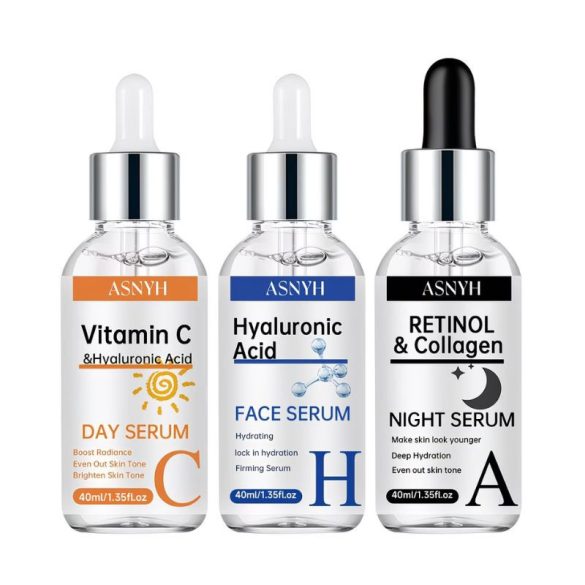 ASNYH Sada na Starostlivosť o Pleť – Vitamín C, Retinol a Kyselina Hyalurónová (3 × 60 ml) WG11347298-60