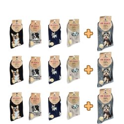 12+3 Dámske ponožky so psím motívom 38 až 41 WP2226-3