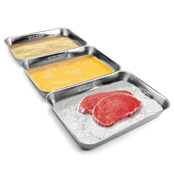 3 ks nerezových plechov 19,7 × 27,2 cm WU197709-2