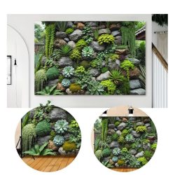   2D fototapeta so vzorom zelenej rastlinnej steny  152x92cm WU6416621