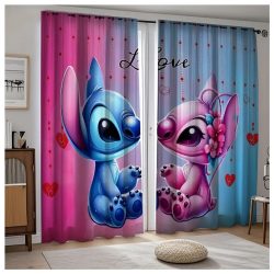   Zatemňovacie závesy s motívom Disney Stitch, 60 x 150 cm – 2 ks WW1766750