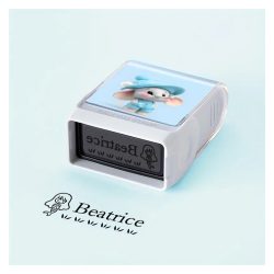   1 ks roztomilá menovka s pečiatkou s motívom sloníka, personalizovateľná WX43942