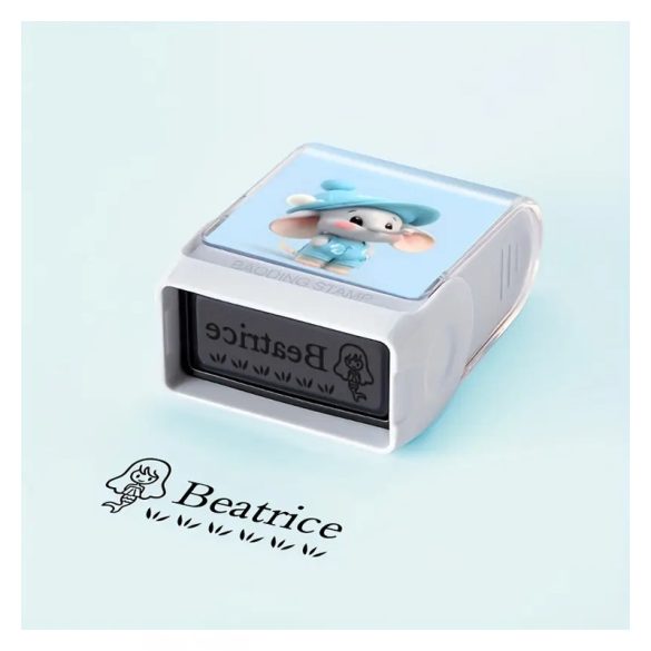 1 ks roztomilá menovka s pečiatkou s motívom sloníka, personalizovateľná WX43942