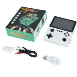   Retro prenosná herná konzola X8 – 4" IPS HD displej (640×480) (biela) X8FH