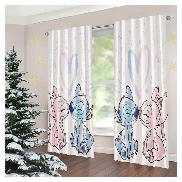 Sada záclon Disney Stitch a Angel – 2 kusy 150 X 60 XA3529048