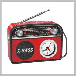 Prenosné rádio s budíkom a USB baterkou XB-981C