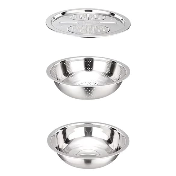 3 v 1 kuchynská sada z nehrdzavejúcej ocele s mlynčekom a sitkom XD8951285