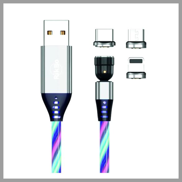 Magnetický dátový a nabíjací kábel 3 v 1 - 3000 mAh XDT-311