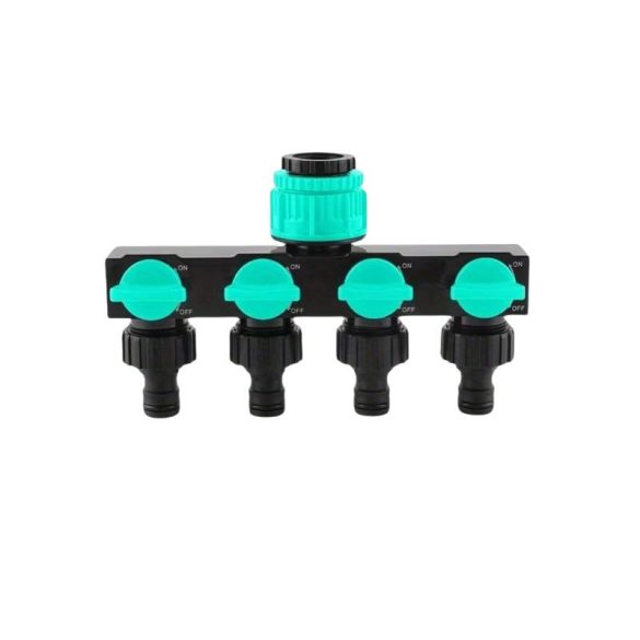 Gardenflow Zelená 4-cestná záhradná rozvodná súprava hadíc XV4948598-K