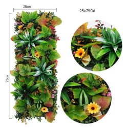   Realistický umelý rastlinný nástenný panel 25x75cm XW12875102-03