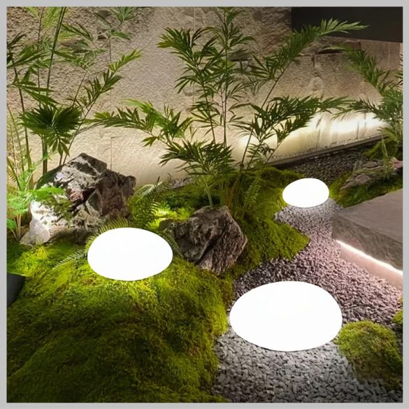 IP44 solárna záhradná lampa – dekoratívne vonkajšie svietidlo s kamenným efektom