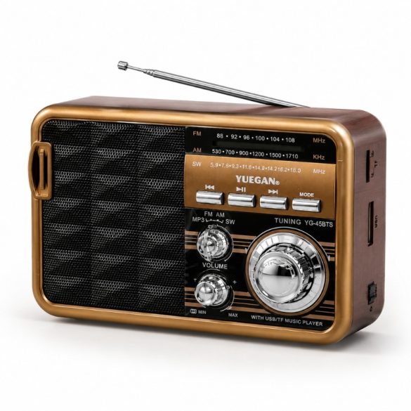 Prenosné solárne rádio a multimediálny reproduktor YUEGAN YG-45BTS