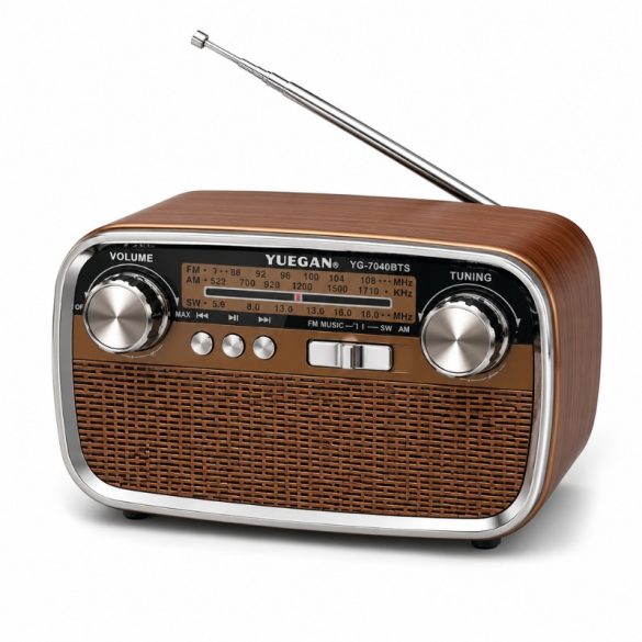 Prenosné solárne rádio a multimediálny reproduktor YUEGAN YG-7040BTS