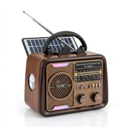   Yuegan Retro solárne rádio s celosvetovým príjmom a Bluetooth reproduktor YG-7080BTS