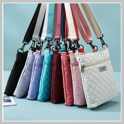   Módna dámska prešívaná taška cez rameno na zips, ultraľahká YN53965