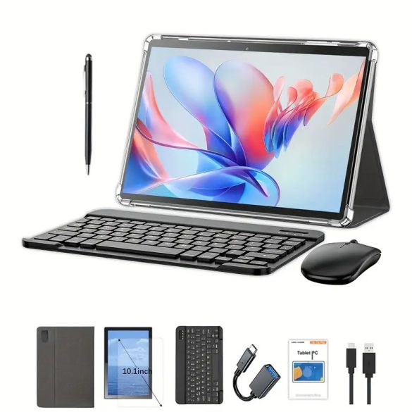 10,1" Android tablet sada s klávesnicou, myšou a príslušenstvom – sivá YQ864705-sz