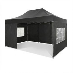   Ťažkotonážny párty stan s 4 bočnými stenami čierny YR157975-F