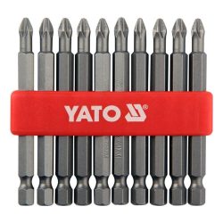 10-dielna sada skrutkovačových bitov PH2 × 75 mm YT-0480