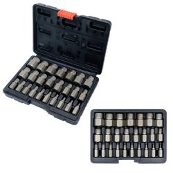   Súprava na odstraňovanie zlomených skrutiek a matíc – 25 dielov, CrV oceľ YT-06034