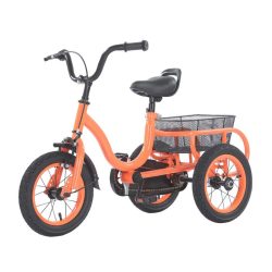 Detské trojkolka s košíkom, oranžová YU4786452