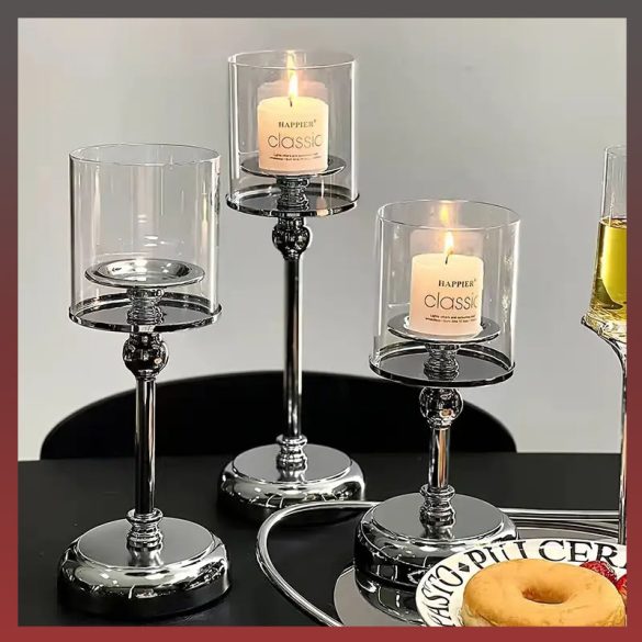 3-dielna sada strieborných svietnikov YU836934-E