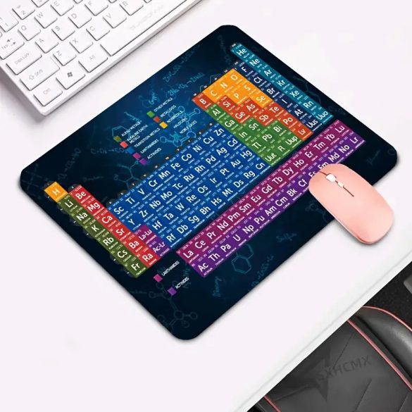 Podložka pod myš s motívom periodickej tabuľky prvkov – farebný, edukatívny dizajn YU909398-18x22