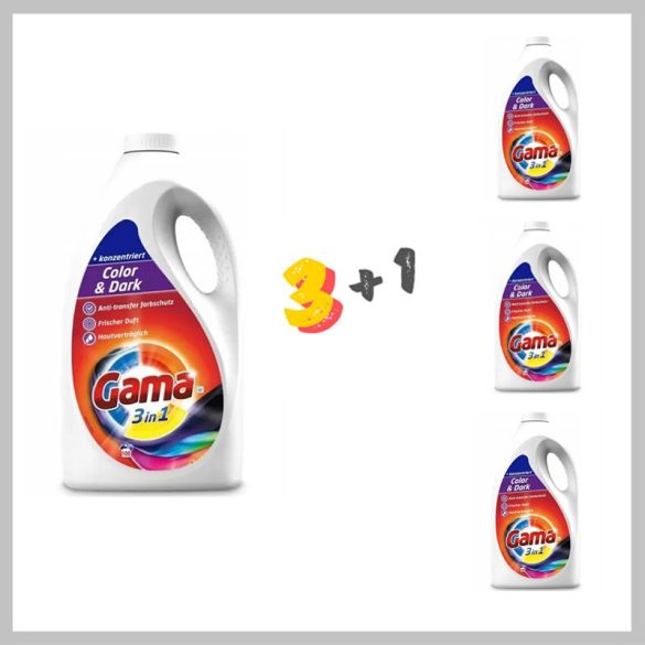 GAMA Colour & Dark 4,15 litra (80 praní) prací gél 3+1 Špeciálna ponuka! ZT-6697A