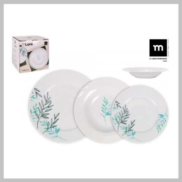 Kruhová jedálenská súprava LORA 18 dielna ZT-9211D1801