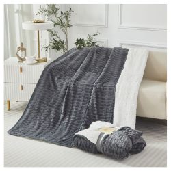   Dvojvrstvový prehoz na posteľ Violet 150 x 200 cm – tmavošedý ZU150200-6