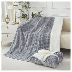   Dvojvrstvový prehoz na posteľ Violet 230 x 200 cm – sivý ZU230200-4
