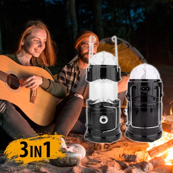 Kempingová lampa 3 v 1