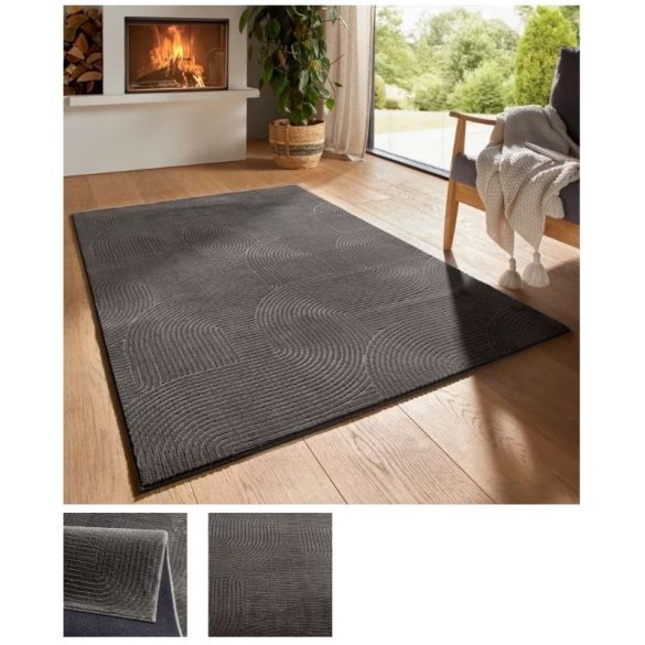 BergamoJoy plyšový koberec antracitový 200x280 cm bergamoJoyantracit-200