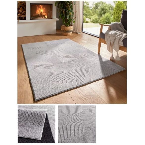 BergamoJoy plyšový koberec sivý 150x220 cm bergamoJoygray-150