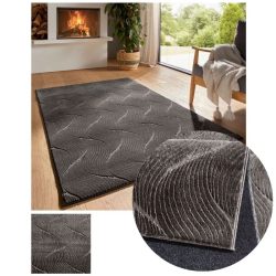   Bergamo Orla plyšový mäkký koberec antracit 80x150cm bergamoOrlaantracit-80
