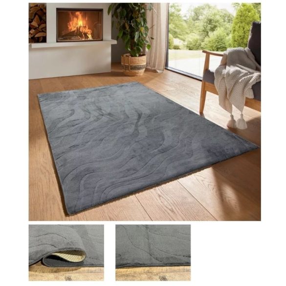 Bergamo Lorey plyšový koberec antracit 150x220cm bergamoloreyantracit-150